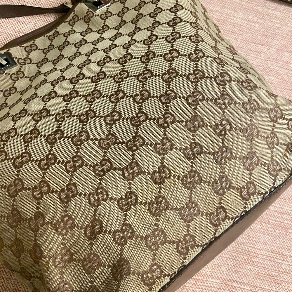 Gucci Brown Monogram Tote Bag - Picture 2 of 12